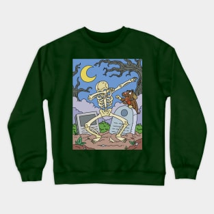 Skelleton Dab Halloween Gift Crewneck Sweatshirt